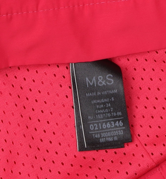 Womens UK Size 6 Marks and Spencer Red Rain Coat