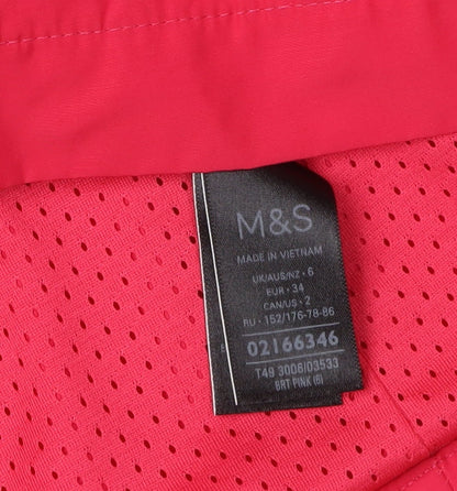Womens UK Size 6 Marks and Spencer Red Rain Coat