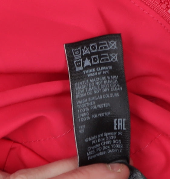 Womens UK Size 6 Marks and Spencer Red Rain Coat