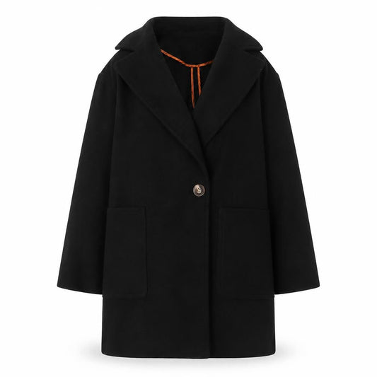 Womens UK Size 8 Topshop Black Overcoat
