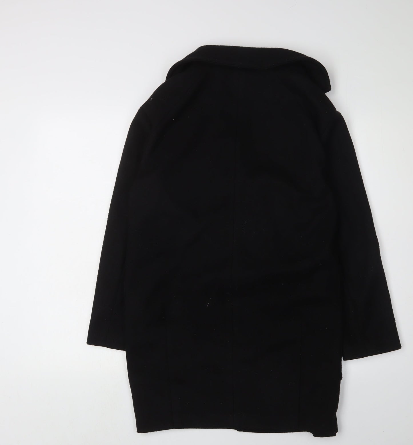 Womens UK Size 8 Topshop Black Overcoat