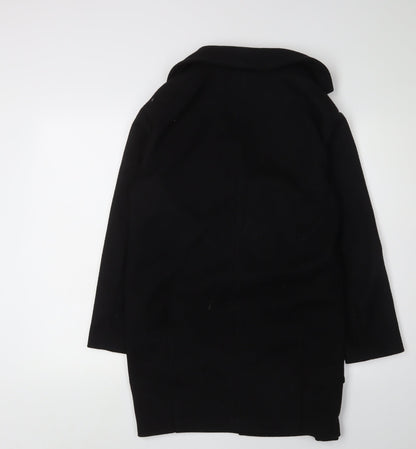 Womens UK Size 8 Topshop Black Overcoat