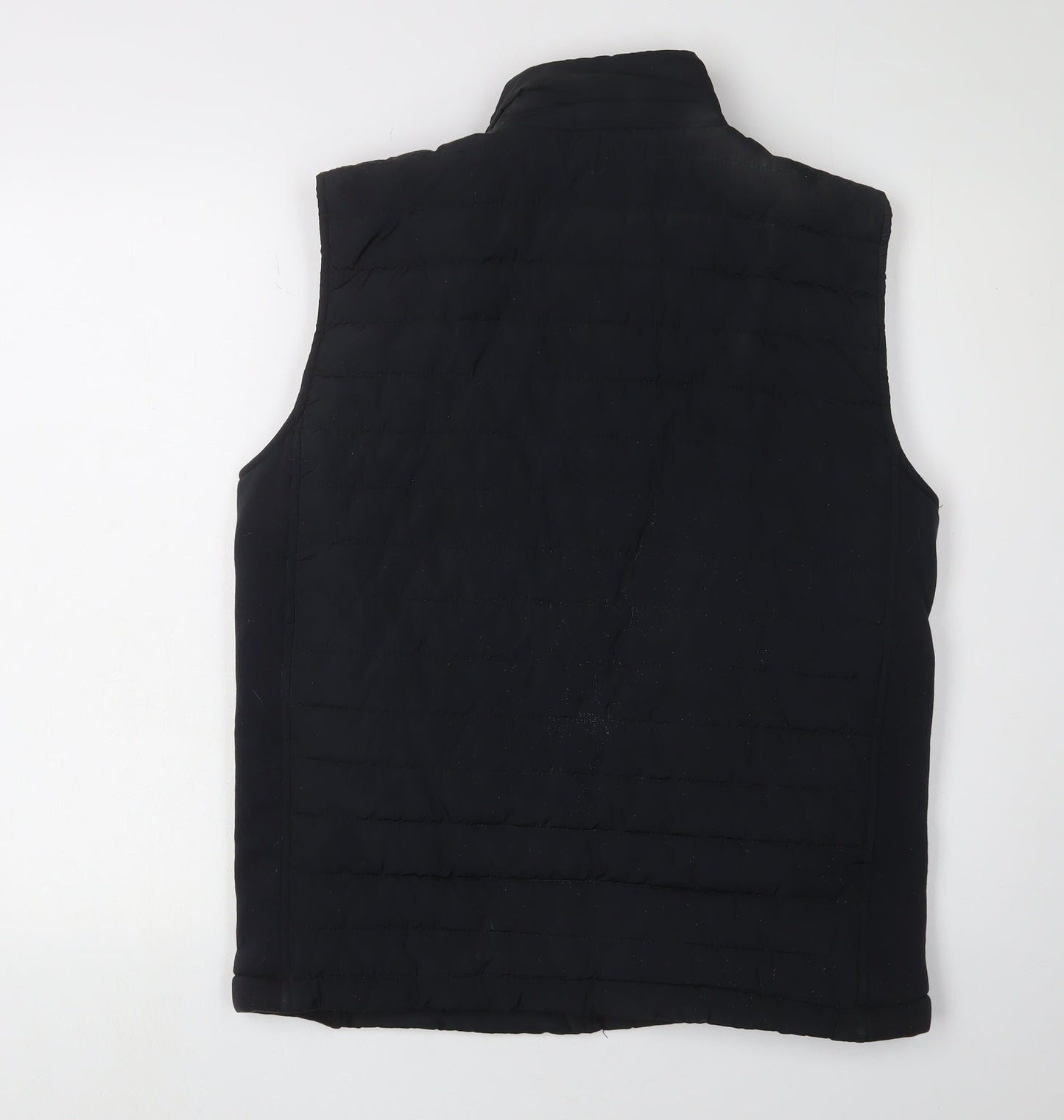 Zara Man Black Puffer Vest Men Medium Winter Lined