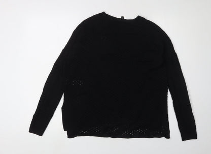 Womens UK Size 8 Topshop Black Pullover Jumper