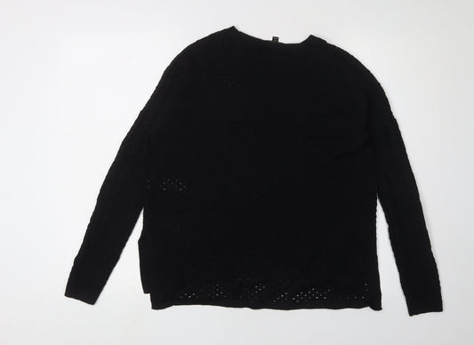 Womens UK Size 8 Topshop Black Pullover Jumper