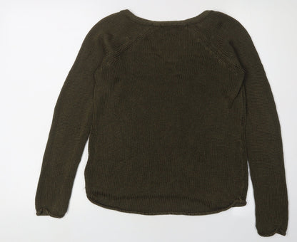 Womens UK Size XS H&M Green Pullover Jumper