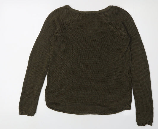 Womens UK Size XS H&M Green Pullover Jumper