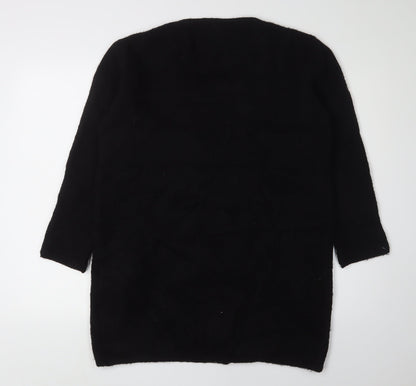 SMF Woman Black Cardigan, M, Women, Regular Fit