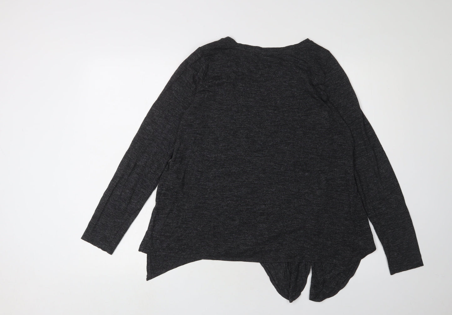 Womens UK Size L Zara Black Basic T-Shirt