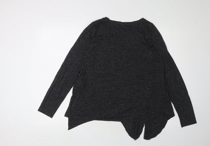 Womens UK Size L Zara Black Basic T-Shirt