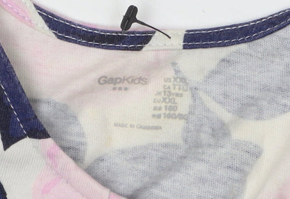 GapKids Girls Multicoloured Floral Tank Top, 13 Years