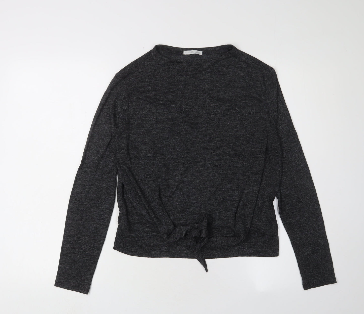 Womens UK Size 8 Zara Black Basic T-Shirt