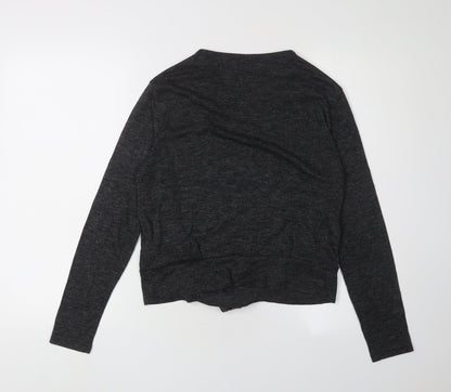 Womens UK Size 8 Zara Black Basic T-Shirt