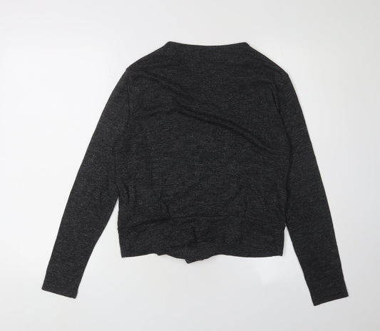 Womens UK Size 8 Zara Black Basic T-Shirt