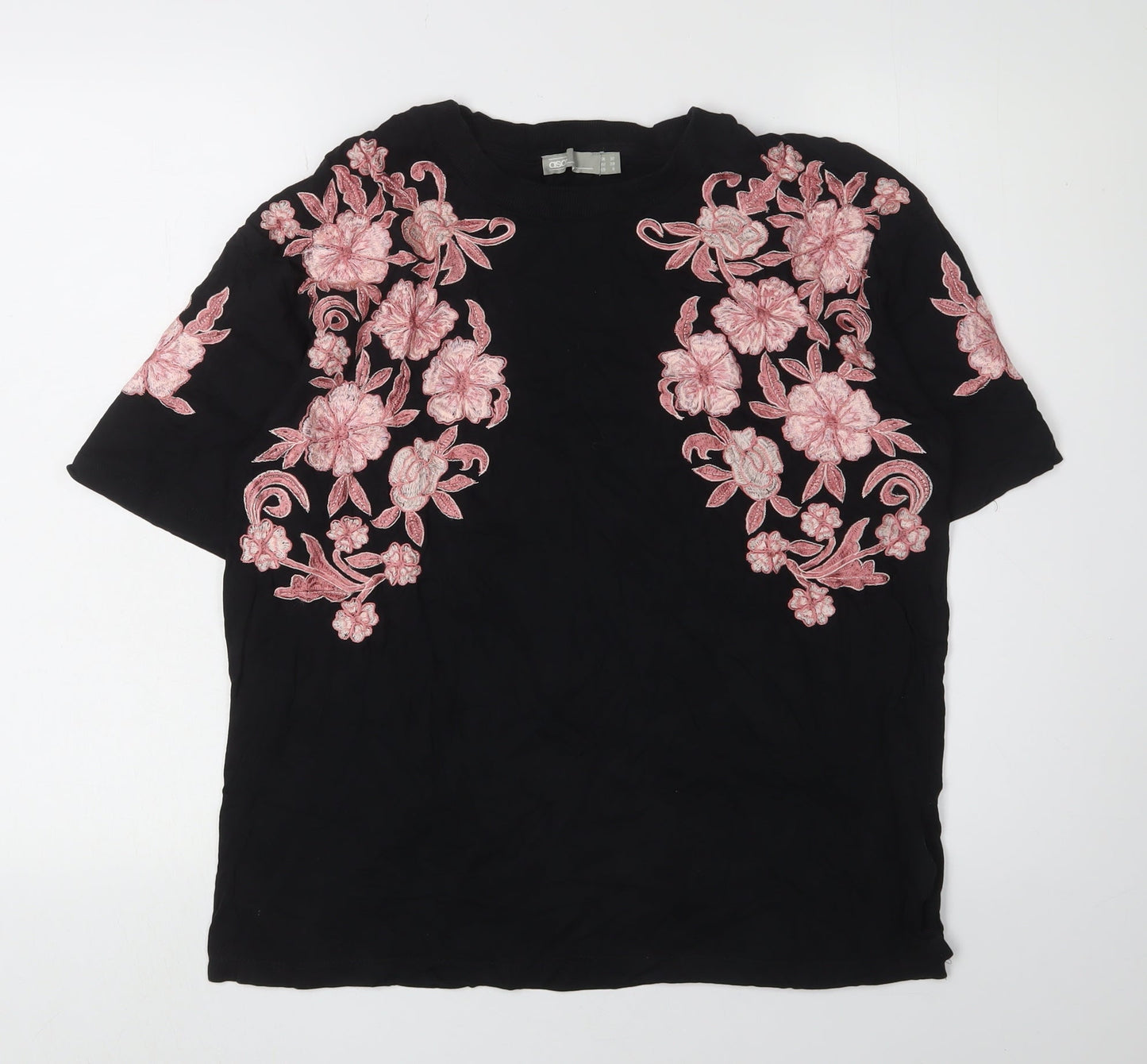 Womens UK Size 10 ASOS Black  T-Shirt