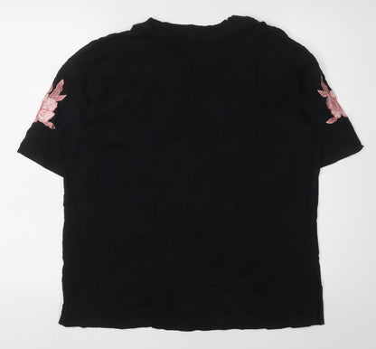 Womens UK Size 10 ASOS Black  T-Shirt