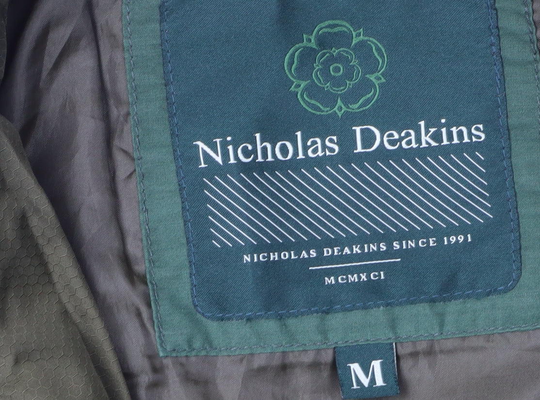 Mens UK Size M Nicholas Deakins Green Quilted Coat