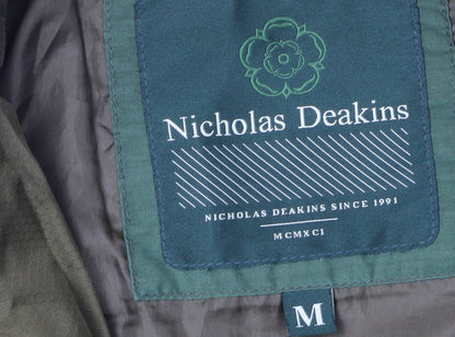 Mens UK Size M Nicholas Deakins Green Quilted Coat