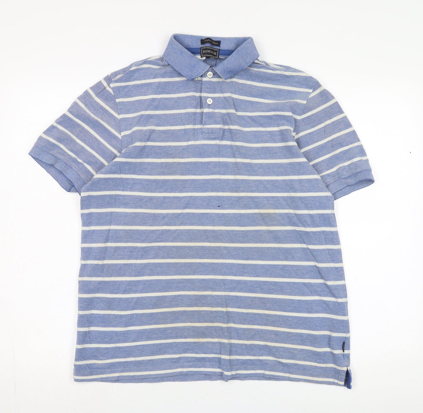 Newport Blues Men's Blue Striped Polo Shirt Size 12