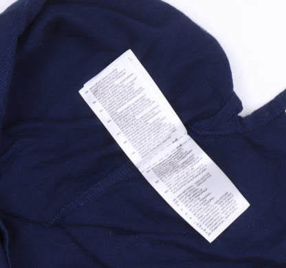 Adidas Blue Casual T-Shirt, Unisex S, Crew Neck