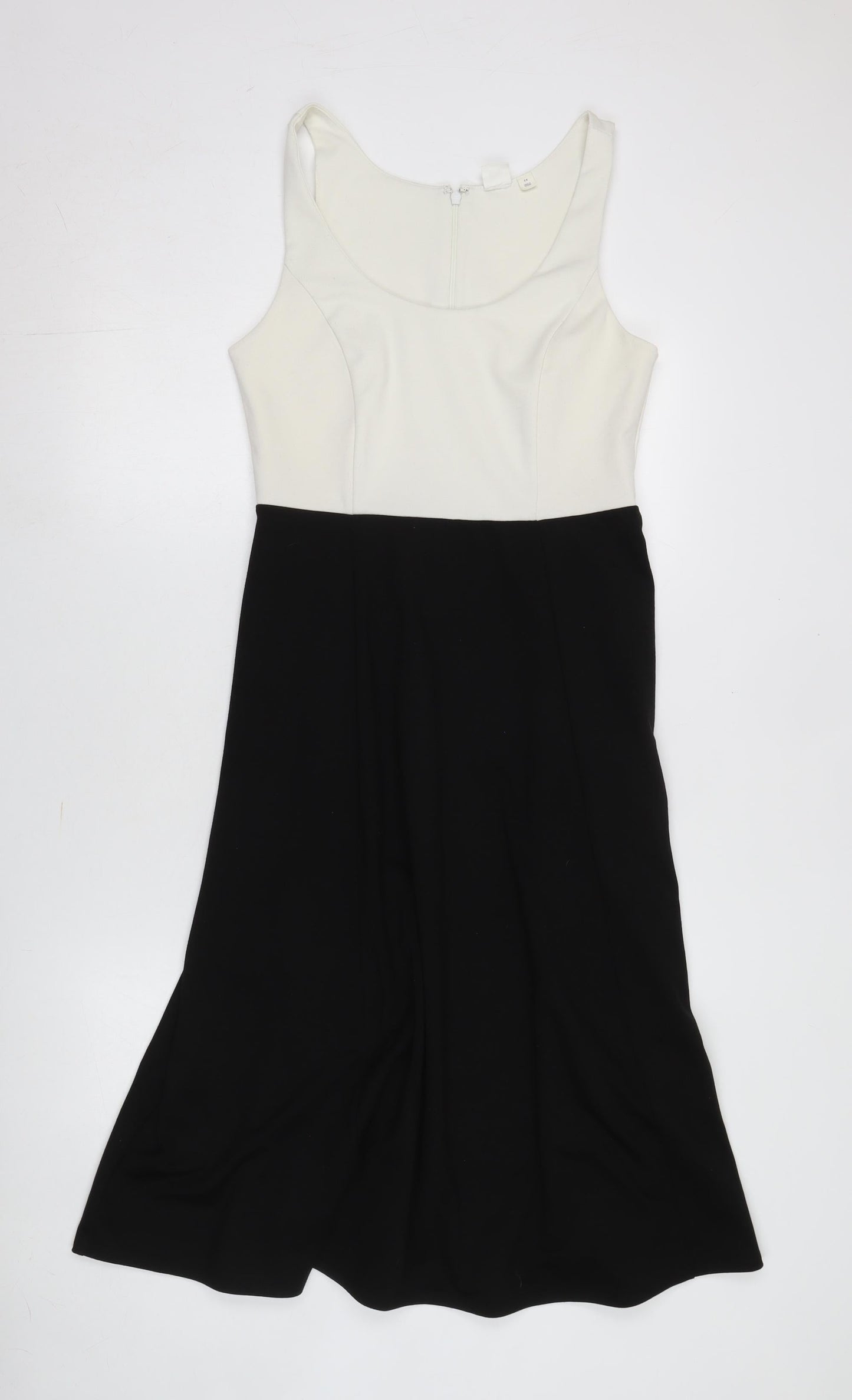 GAP Women's Black & White Colourblock Dress Size 6