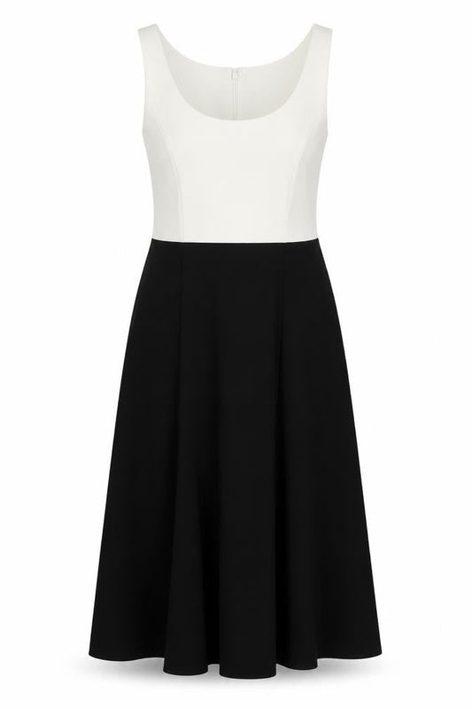 Gap Women's Black & White Colourblock Dress Size 6