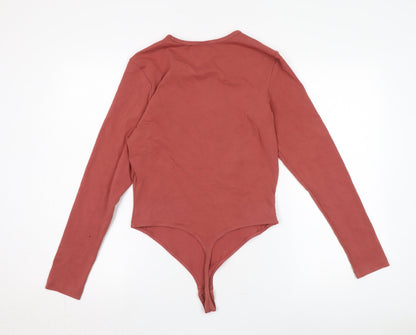 Nike Women's Red Slim-Fit Long Sleeve Jersey Top