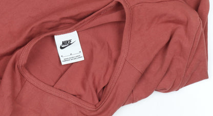 Nike Women's Red Slim-Fit Long Sleeve Jersey Top