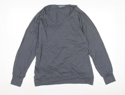 Womens UK Size 12 SOSANDAR Grey  T-Shirt