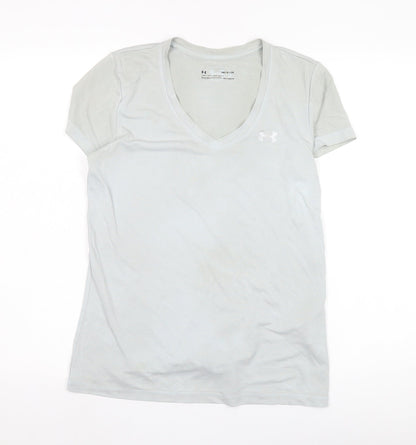 Womens UK Size S Under armour White Jersey T-Shirt