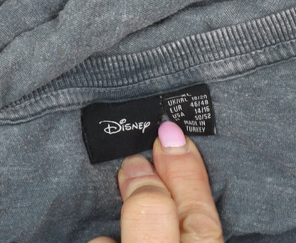 Unisex Adults UK Size 18/20 Disney Grey Basic T-Shirt