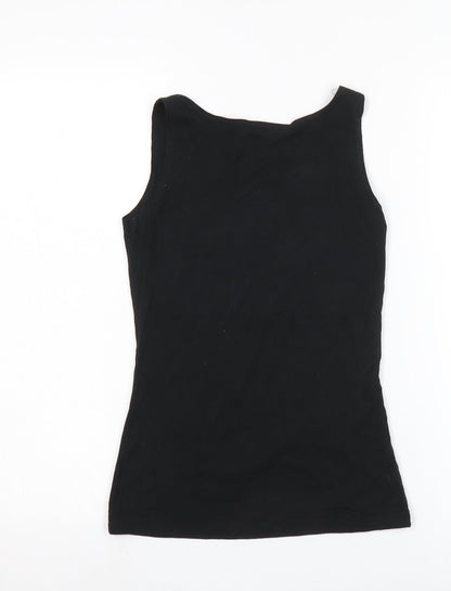 Womens UK Size XS Disney Black Jersey Tank