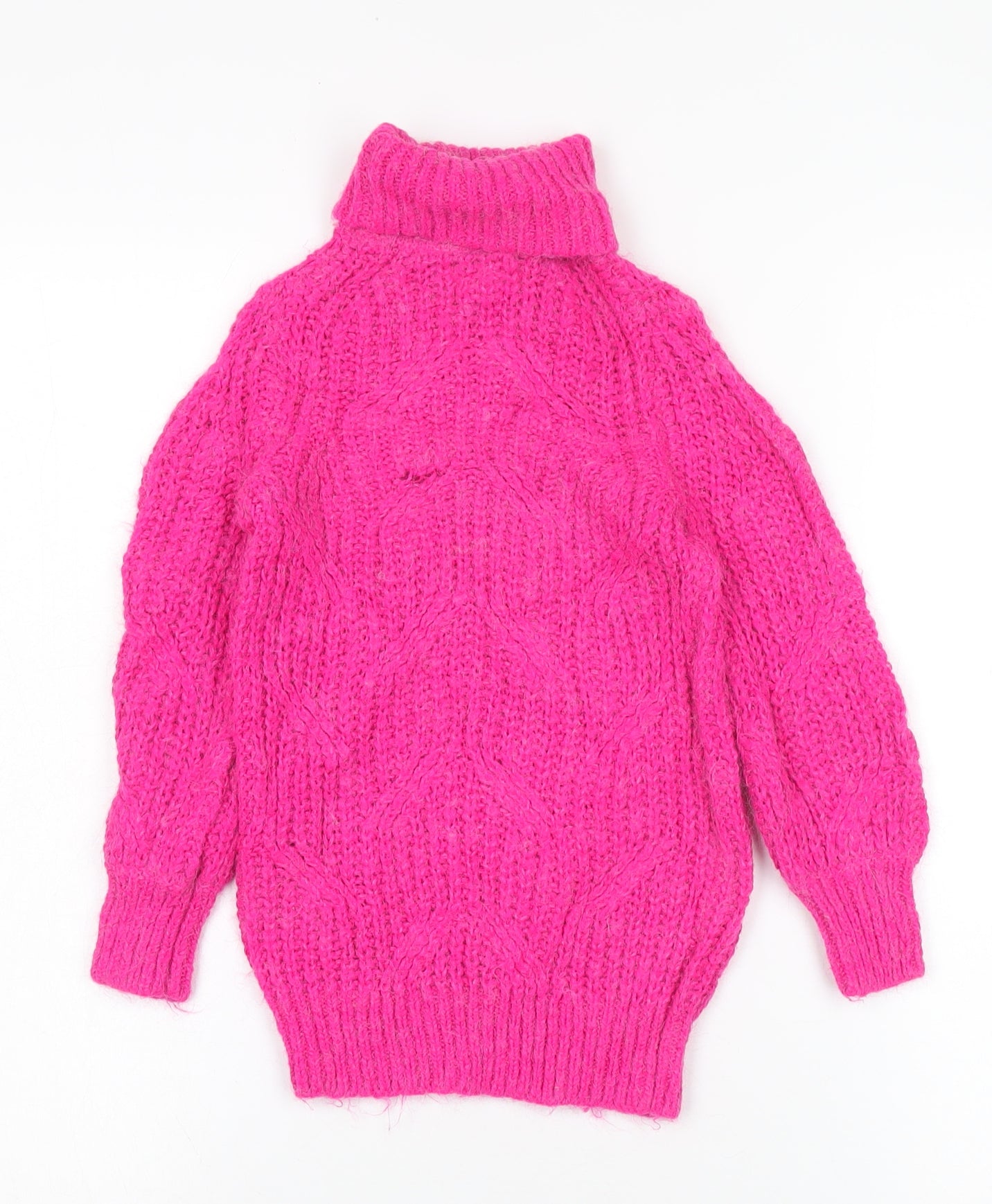 Mingdian Girls Pink Roll Neck Jumper Pullover 3-4 Years