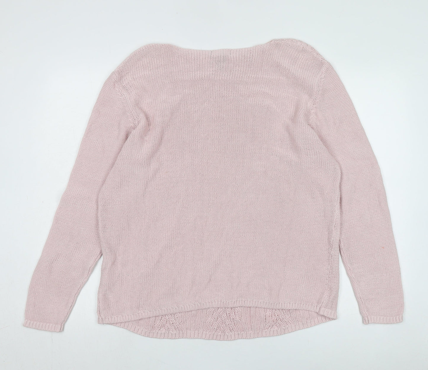 Gap Women's Pink Cable-Knit Jumper L Pullover