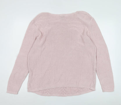 Gap Women's Pink Cable-Knit Jumper L Pullover