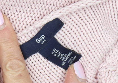 Gap Women's Pink Cable-Knit Jumper L Pullover