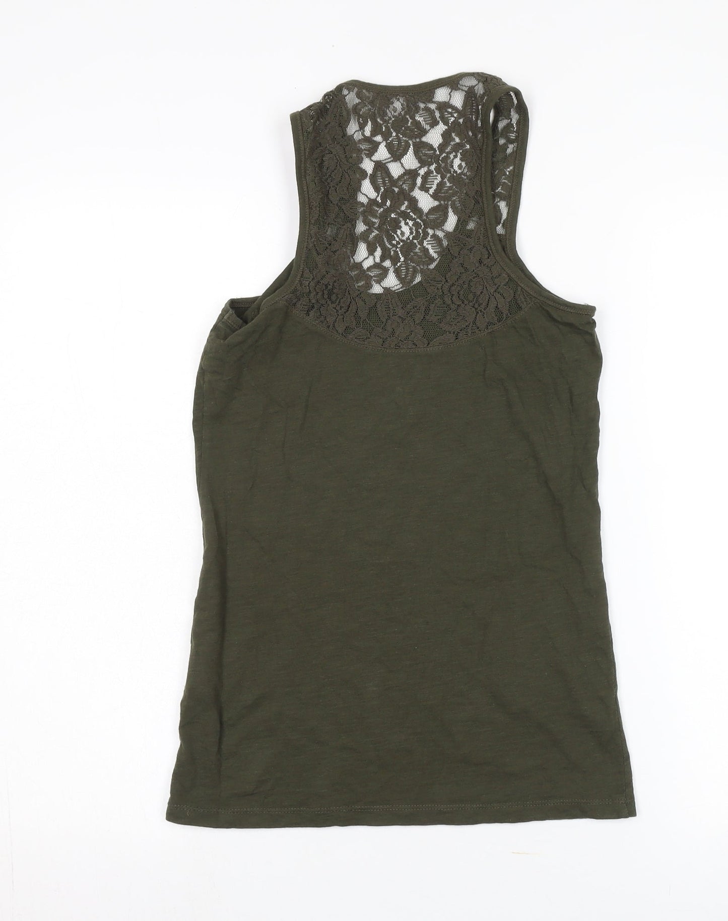 Womens UK Size 2XS Superdry Green Basic Tank