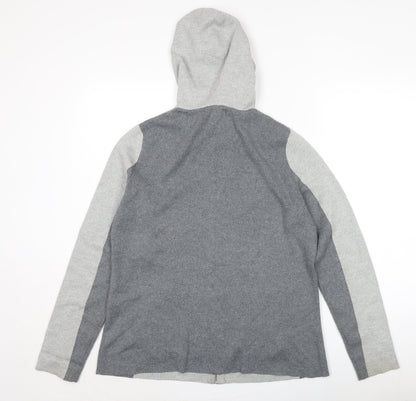Rachel Zoe Women's Grey Hooded Jacket L