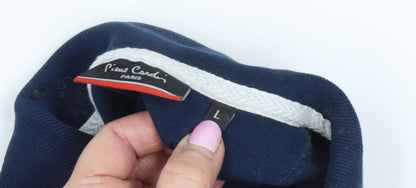 Pierre Cardin Men's Blue Colourblock Polo, Size L