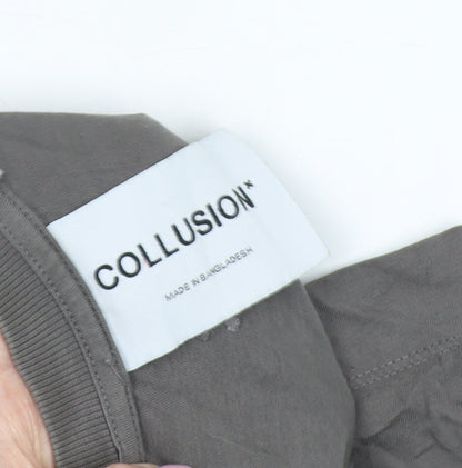 Mens UK Size 2XL COLLUSION Grey  T-Shirt