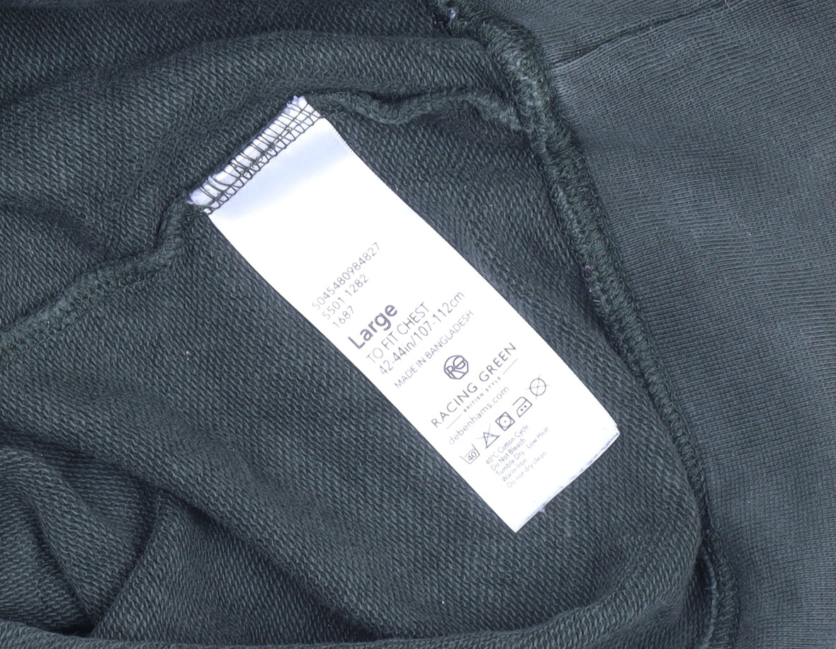 Mens UK Size L Racing Green Green Pullover Sweatshirt