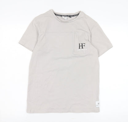 Holyfield Teens Grey M T-Shirt, Comfortable Crew Neck