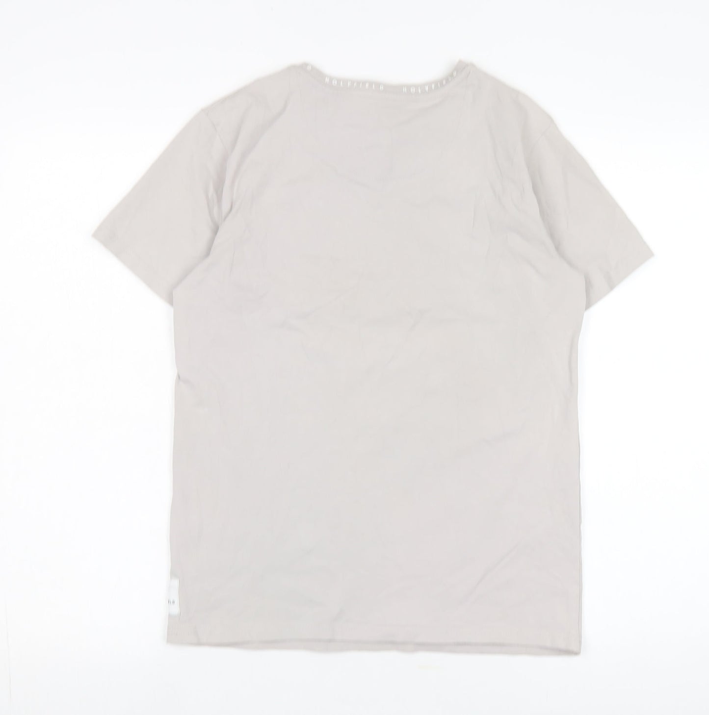 Holyfield Teens Grey M T-Shirt, Comfortable Crew Neck