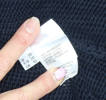 Womens UK Size 10 Peter Hahn Black Cardigan Jumper