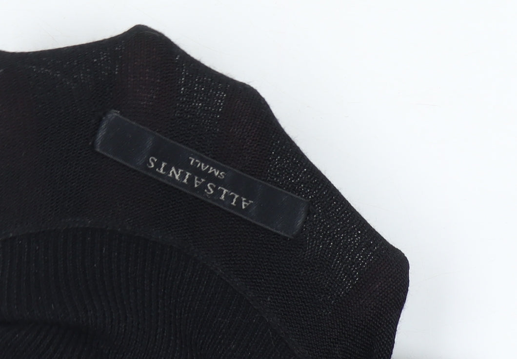 AllSaints Women's Black Knit Shift Dress S