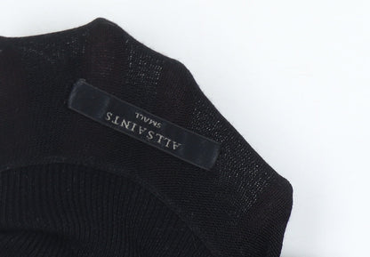 AllSaints Women's Black Knit Shift Dress S