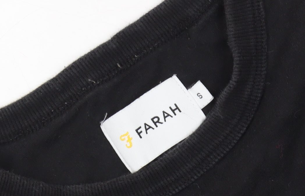 Mens UK Size S Farah Black  T-Shirt