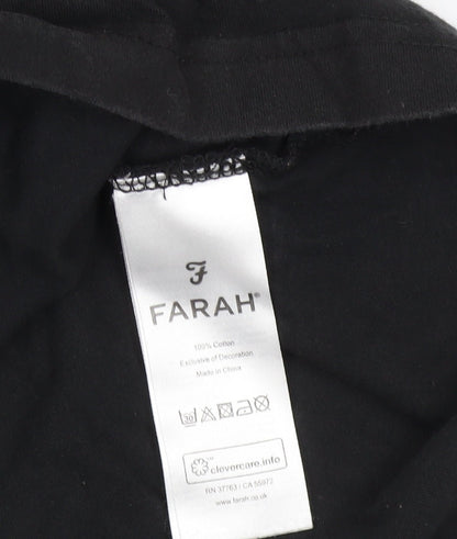 Mens UK Size S Farah Black  T-Shirt