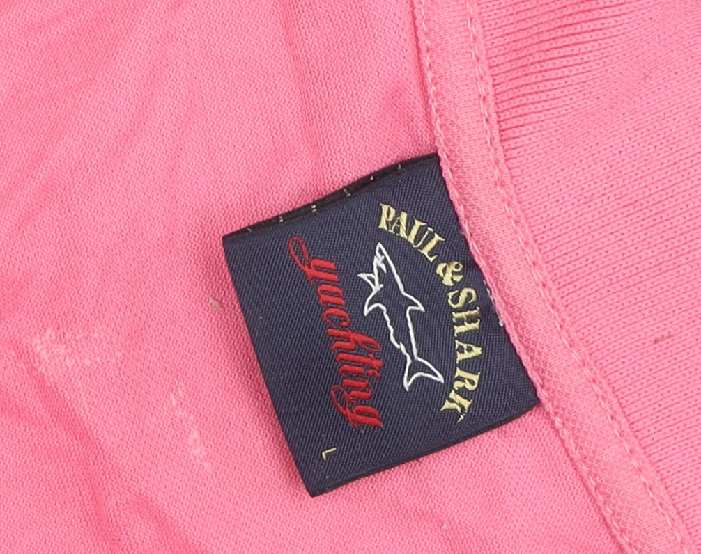 Paul & Shark Men's Pink Polo Shirt L - Casual Style