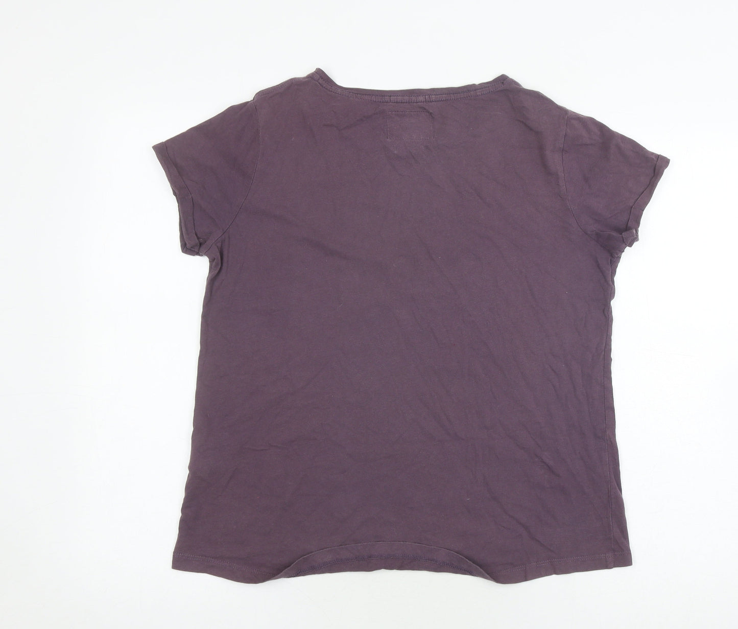 Womens UK Size 2XS Superdry Purple Basic T-Shirt